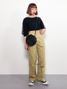 「kakatoo（カカトゥ）のアイテム」を使った、チョコビさん（レディース・154cm）の春コーディネート