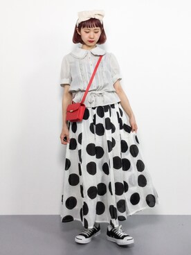 「青文字系」｜チョコビさん（レディース・154cm）の春コーディネート