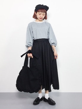 「rps（アールピーエス）のアイテム（スウェット）」を使った、チョコビさん（レディース・154cm）の春コーディネート