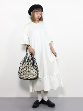 「reca（レカ）のアイテム（バッグ）」を使った、チョコビさん（レディース・154cm）の春コーディネート