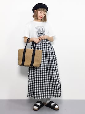 「青文字系」｜チョコビさん（レディース・154cm）の夏コーディネート