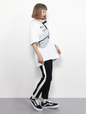 「SpRay（スプレイ）のアイテム（パンツ）」を使った、チョコビさん（レディース・154cm）の夏コーディネート