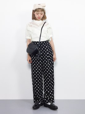 「archives（アルシーヴ）のアイテム（パンツ）」を使った、チョコビさん（レディース・154cm）の夏コーディネート