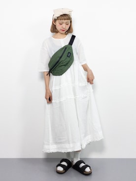 「ちょこび」｜「アイテム（シャツワンピース）」を使った、チョコビさん（レディース・154cm）の夏コーディネート