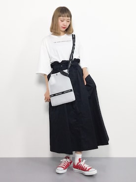 「NINE（ナイン）のアイテム」を使った、チョコビさん（レディース・154cm）の夏コーディネート
