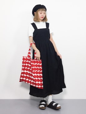 「お買い物」｜「アイテム（ワンピース/ドレス）」を使った、チョコビさん（レディース・154cm）の夏コーディネート