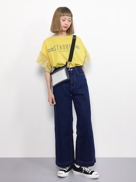 「青文字系」｜チョコビさん（レディース・154cm）の夏コーディネート