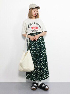 「青文字系」｜チョコビさん（レディース・154cm）の夏コーディネート