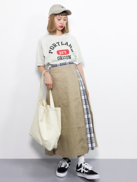 「青文字系」｜チョコビさん（レディース・154cm）の夏コーディネート