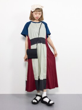 「青文字系」｜チョコビさん（レディース・154cm）の夏コーディネート