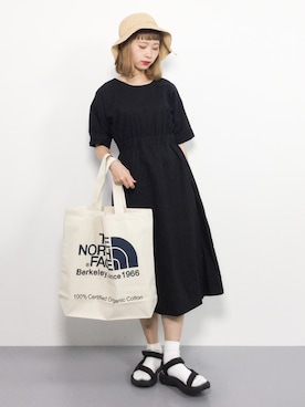 「kutir（クティール）のアイテム（ワンピース/ドレス）」を使った、チョコビさん（レディース・154cm）の夏コーディネート