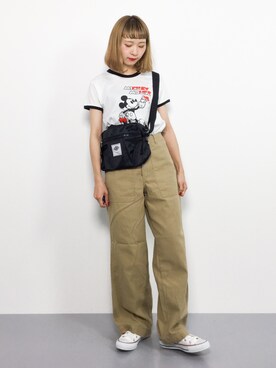 「ミッキー」｜チョコビさん（レディース・154cm）の夏コーディネート