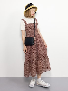 「PLAIN CLOTHING（プレーンクロージング）のアイテム」を使った、チョコビさん（レディース・154cm）の夏コーディネート