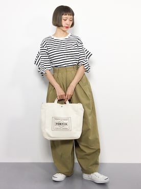 「青文字系」｜チョコビさん（レディース・154cm）の夏コーディネート