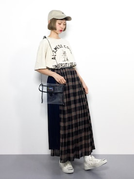 「青文字系」｜チョコビさん（レディース・154cm）の夏コーディネート