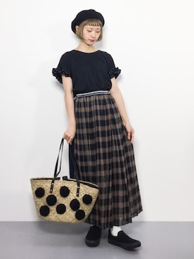 「青文字系」｜チョコビさん（レディース・154cm）の夏コーディネート