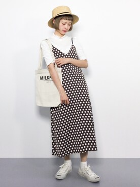 「青文字系」｜チョコビさん（レディース・154cm）の夏コーディネート