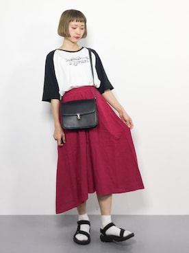 「青文字系」｜チョコビさん（レディース・154cm）の夏コーディネート