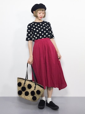 「青文字系」｜チョコビさん（レディース・154cm）の夏コーディネート