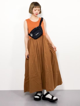 「STEPS WOMEN'S（ステップスウィメンズ）のアイテム」を使った、チョコビさん（レディース・154cm）の夏コーディネート