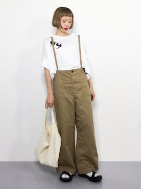 「mercibeaucoup,（メルシーボークー）のアイテム」を使った、チョコビさん（レディース・154cm）の夏コーディネート