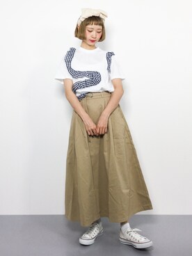 「青文字系」｜チョコビさん（レディース・154cm）の夏コーディネート