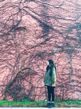 「WU-TANG（ウータン）のアイテム」を使った、想要好好说话orzさん（レディース・155cm）の冬コーディネート