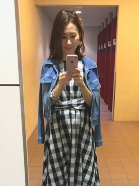 「M.deux（エムドゥ）のアイテム（デニムジャケット）」を使った、suzunaさん（レディース・156cm）の秋コーディネート