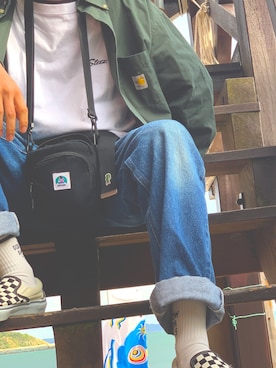 「carhartt」｜「アイテム（スリッポン）」を使った、はやとんさん（メンズ・172cm）の春コーディネート