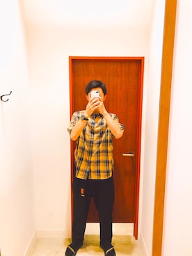 「TIMELY WARNING（タイムリーワーニング）のアイテム（パンツ）」を使った、shintarosさん（メンズ・175cm）の夏コーディネート