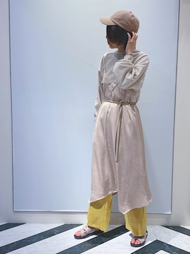 「OZOC（オゾック）のアイテム（キャップ）」を使った、mikiさん（レディース・164cm）の春コーディネート