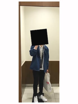 「デニムコーチジャケット」｜「アイテム（バッグ）」を使った、はるさん（メンズ・174cm）の春コーディネート