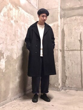 「JUNRED（ジュンレッド）のアイテム（その他アウター）」を使った、BABAさん（メンズ・177cm）の冬コーディネート