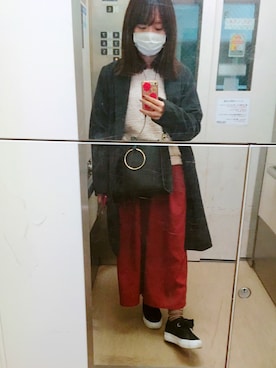 「reca（レカ）のアイテム（チェスターコート）」を使った、Aさん（レディース・149cm）の秋コーディネート