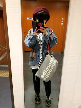 「JOYRICH」｜「アイテム（ハンチング/ベレー帽）」を使った、いぬさん（レディース・158cm）の秋コーディネート
