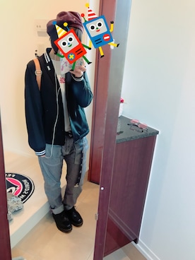 「ヒッコリー」｜「アイテム（ブルゾン）」を使った、にゃむこ@さん（レディース・159cm）の春コーディネート