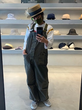 「アイテム（スリッポン）」を使った、ponさん（レディース・154cm）の春コーディネート