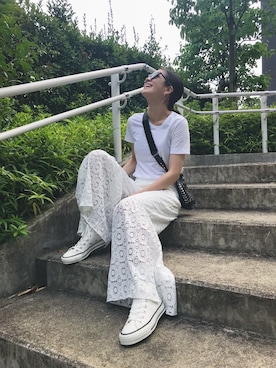 「ISABEL MARANT（イザベルマラン）のアイテム（バッグ）」を使った、ケルク ハナさん（レディース・162cm）の夏コーディネート