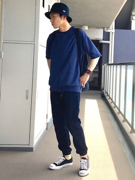 「Waste(twice)（ウェストトゥワイス）のアイテム（バッグ）」を使った、naoyaさん（メンズ・173cm）の夏コーディネート