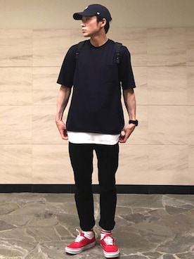 「Waste(twice)（ウェストトゥワイス）のアイテム（バッグ）」を使った、naoyaさん（メンズ・173cm）の春コーディネート