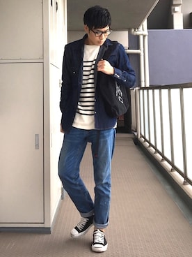 「CONVERSE（コンバース）のCONVERSE コンバース ジャック パーセル / JACK PURCEL（スニーカー）」を使った、naoyaさん（メンズ・173cm）の秋コーディネート