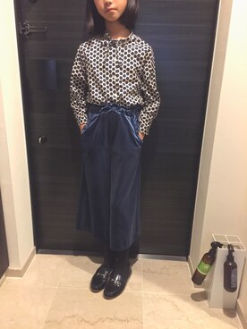 「MARNI（マルニ）のアイテム」を使った、チャリさん（キッズ・130cm）の秋コーディネート
