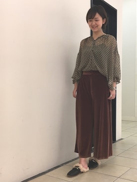 nano・universe 難波 STAFFさん（レディース・160cm）の秋コーディネート