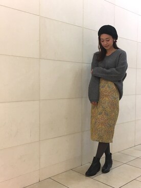 nano・universe 難波 STAFFさん（レディース・161cm）の秋コーディネート