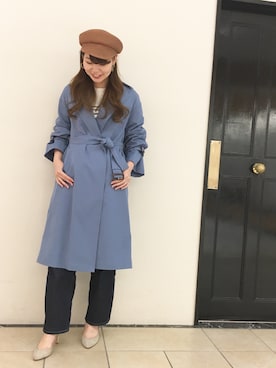 「マリン」｜「アイテム（その他アウター）」を使った、nano・universe 難波 STAFFさん（レディース・160cm）の冬コーディネート