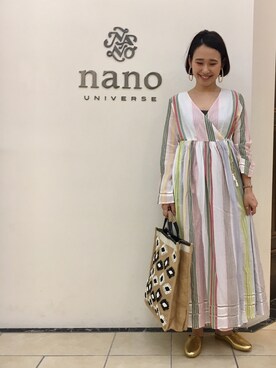 「NE QUITTEZ PAS!（ヌキテパ）のアイテム（シューズ）」を使った、nano・universe 難波 STAFFさん（レディース・160cm）の春コーディネート