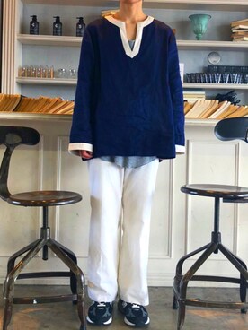 「Ralph Lauren」｜「アイテム（スラックス）」を使った、伊藤 翔太さん（メンズ・174cm）の夏コーディネート