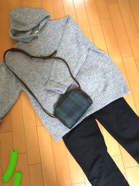 「POLO RALPH LAUREN（ポロ ラルフ ローレン）のアイテム（ショルダーバッグ、グリーン系）」を使った、Aといっしょさん（レディース・157cm）の冬コーディネート