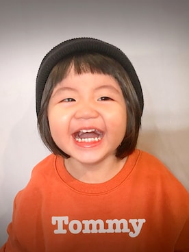 「TOMMY（トミー）のアイテム」を使った、咪丸sisterさん（キッズ・100cm）の冬コーディネート