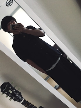 「Yohji Yamamoto（ヨウジヤマモト）のアイテム（スラックス）」を使った、keityさん（メンズ・175cm）の夏コーディネート